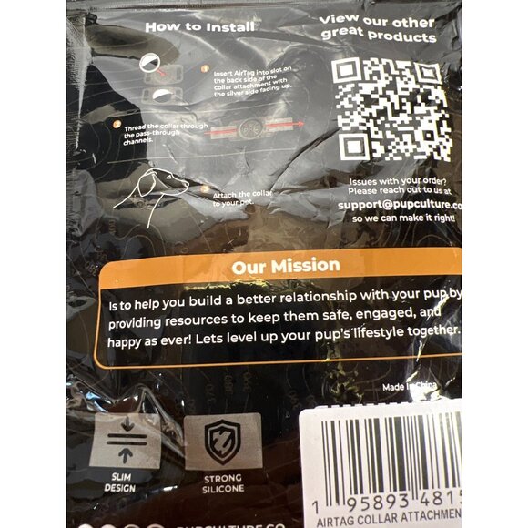 Pup Culture Airtag Dog Collar Attachment Holder - Picture 3 of 3